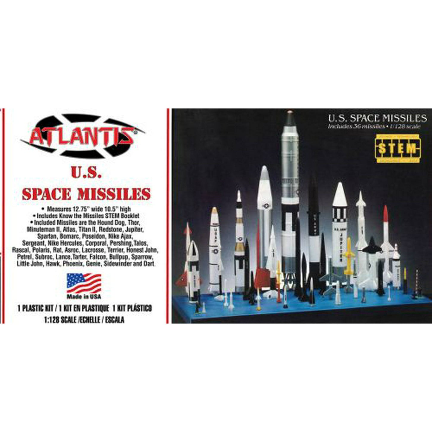 Atlantis Models 1/128 Scale U.S. Space Missiles 36 Missiles