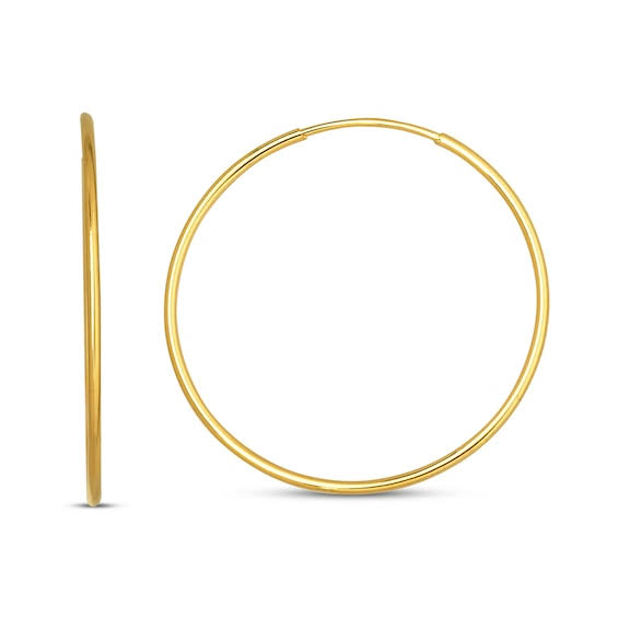 Endless Hoop Earrings 14K Yellow