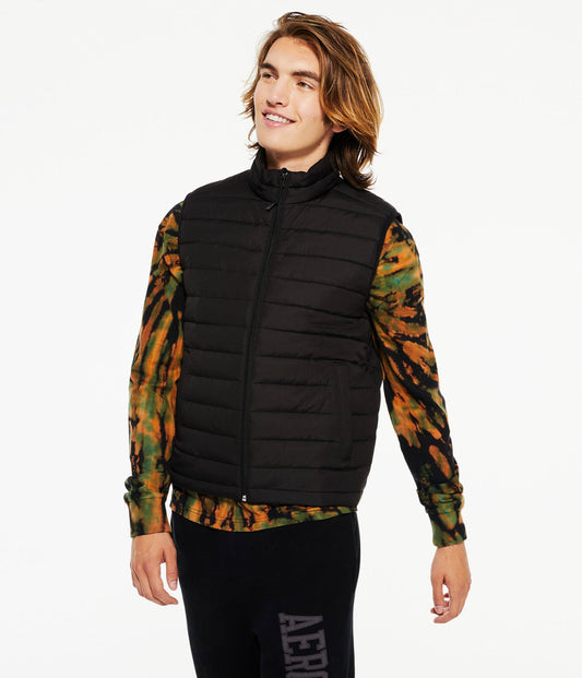 Aeropostale Mens Lightweight Quilted Puffer Vest