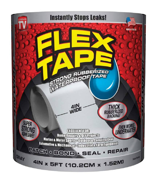 Flex Tape Rubberized Waterproof Tape 4 x 5 Clear