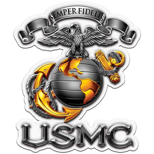 US Marines (4 Inches / 2 Pack) USMC-Semper Fidelis Sticker