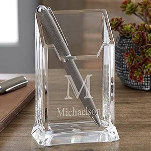 Personalized Acrylic Pen & Pencil Holder - Initially Yours - Unique Custom Gifts