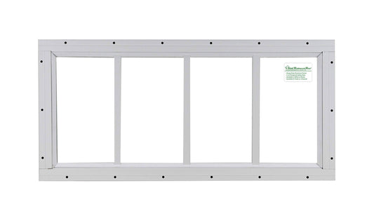 Shed Transom Window 10 x 23 White