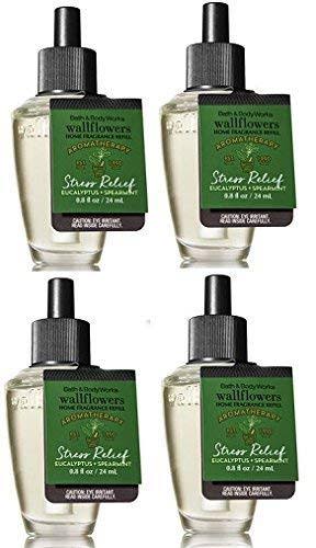 Bath & Body Works Eucalyptus Spearmint Wallflowers Aromatherapy Refills (4-bulbs)