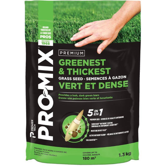 Pro-Mix Premium Greenest & Thickest Grass Seed, 7 lbs