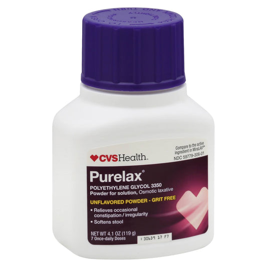 Purelax Polyethylene Glycol 3350 4.1 oz. Unflavored Powder 10/2021 (New/Sealed)