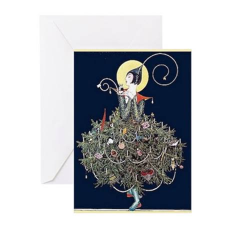 Deco Christmas Tree Greeting Cards (pk Of 20)