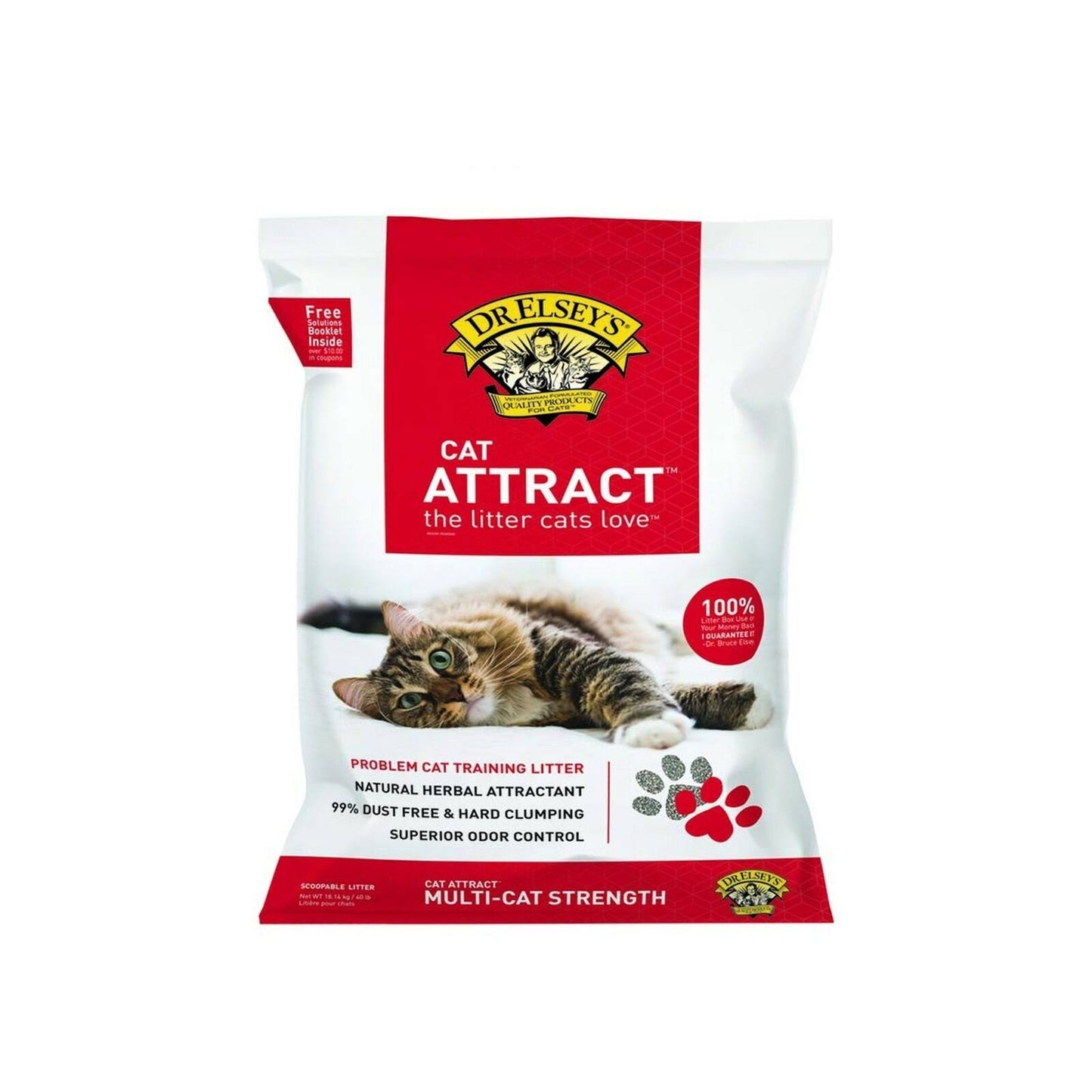 Dr. Elseys Cat Attract Clumping Clay Cat Litter, 20-lb Bag