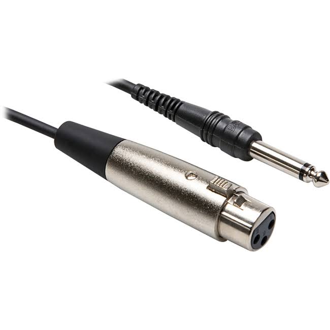 Hosa PXF-105 XLR3F to 1/4 TS Unbalanced Interconnect Cable, 5 Feet