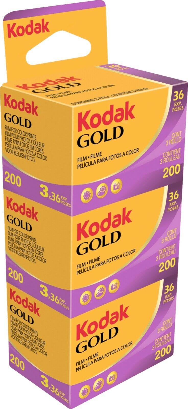 Kodak Gold 200 35mm Color Film 36 Exposures (3 Pack)