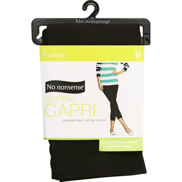 No Nonsense Capri, Cotton, Black, Medium