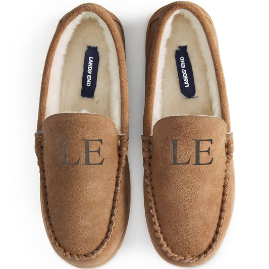 Lands End Mens Moccasin Slippers