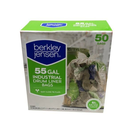 Berkley Jensen 55-Gal. Industrial Drum Liner Bags 50 Ct.