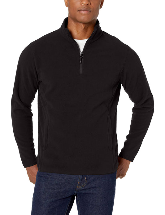 Amazon Essentials Mens Quarter-Zip Polar Fleece Jacket