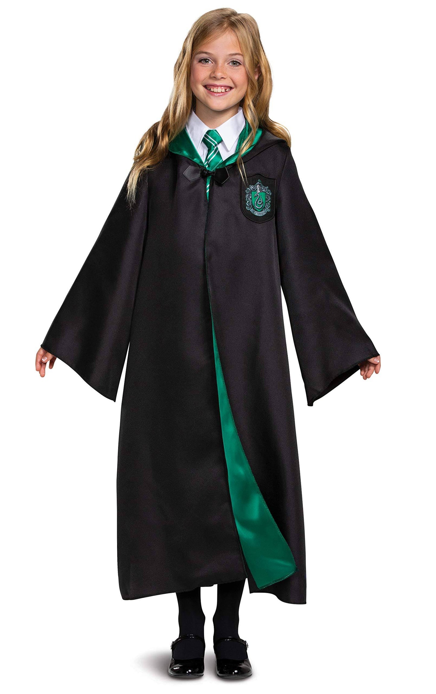 Harry Potter Slytherin Robe Deluxe Child Costume, Medium (7-8)