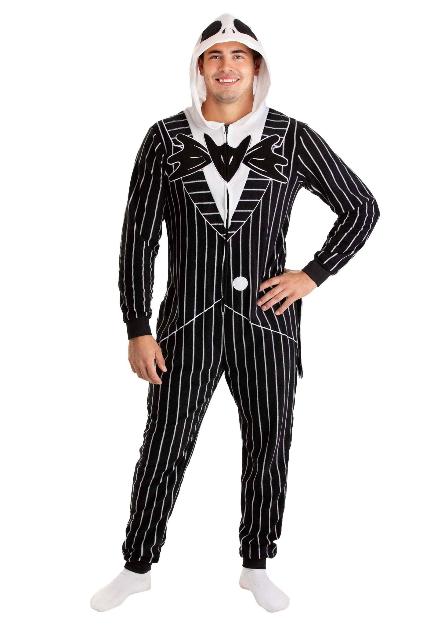 Disney Mens Nightmare Before Christmas Jack Union Suit, Size: XL, Black