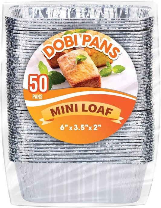 DOBI Mini Loaf Pans Baking Disposable Aluminum Foil Pans