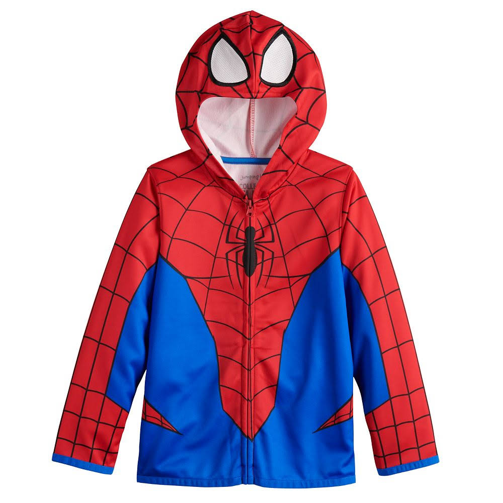 Jumping Beans Boys 4-12 Marvel Spider-Man Costume Hoodie, Boys, Size: 7, Medium Blue, Mens