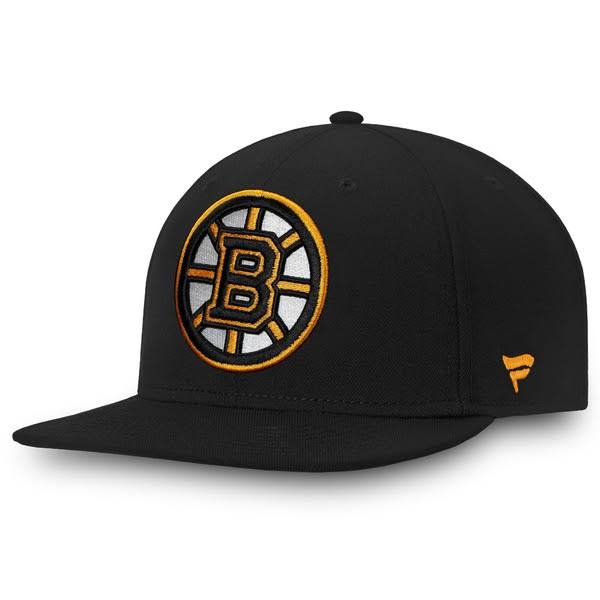 Mens Fanatics Branded Black Boston Bruins Core Primary Logo Fitted Hat, Size: 7 1/2