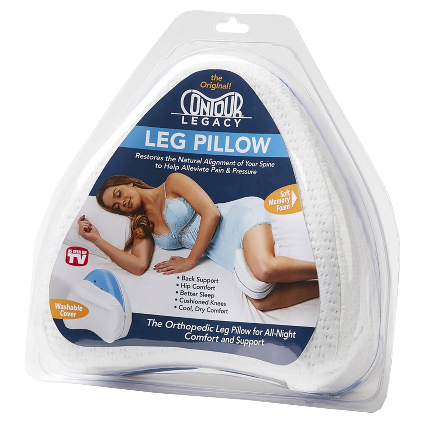 Contour Legacy Leg Pillow, White