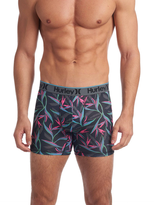 Hurley Mens Regrind Boxer Brief (3 Pairs), Multicolor