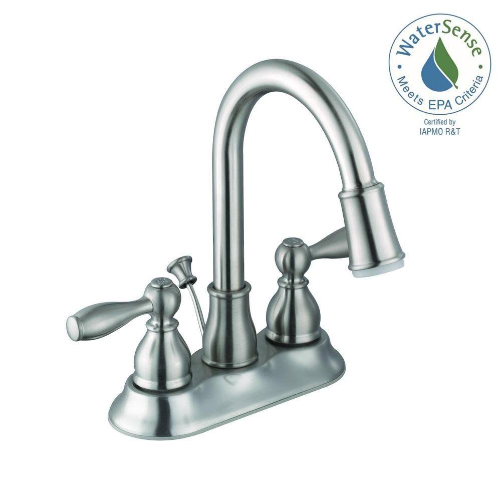 Glacier Bay Mandouri 4 in. Centerset 2-Handle High-Arc Bathroom Faucet in Chrome