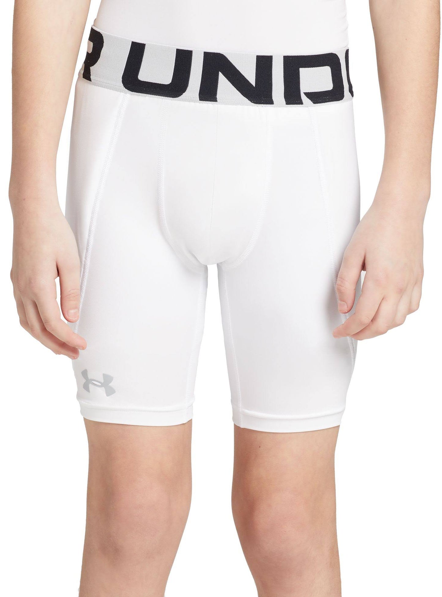 Under Armour Boys Diamond Utility Slider Shorts - White, YMD