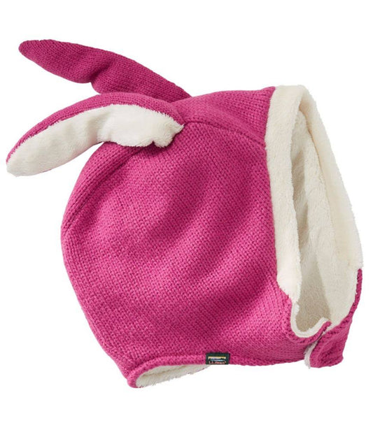 L.L.Bean Fleece Animal Hat (Infant/Toddler) Caps Magenta Haze Bunny : 2T-4T (Toddler)