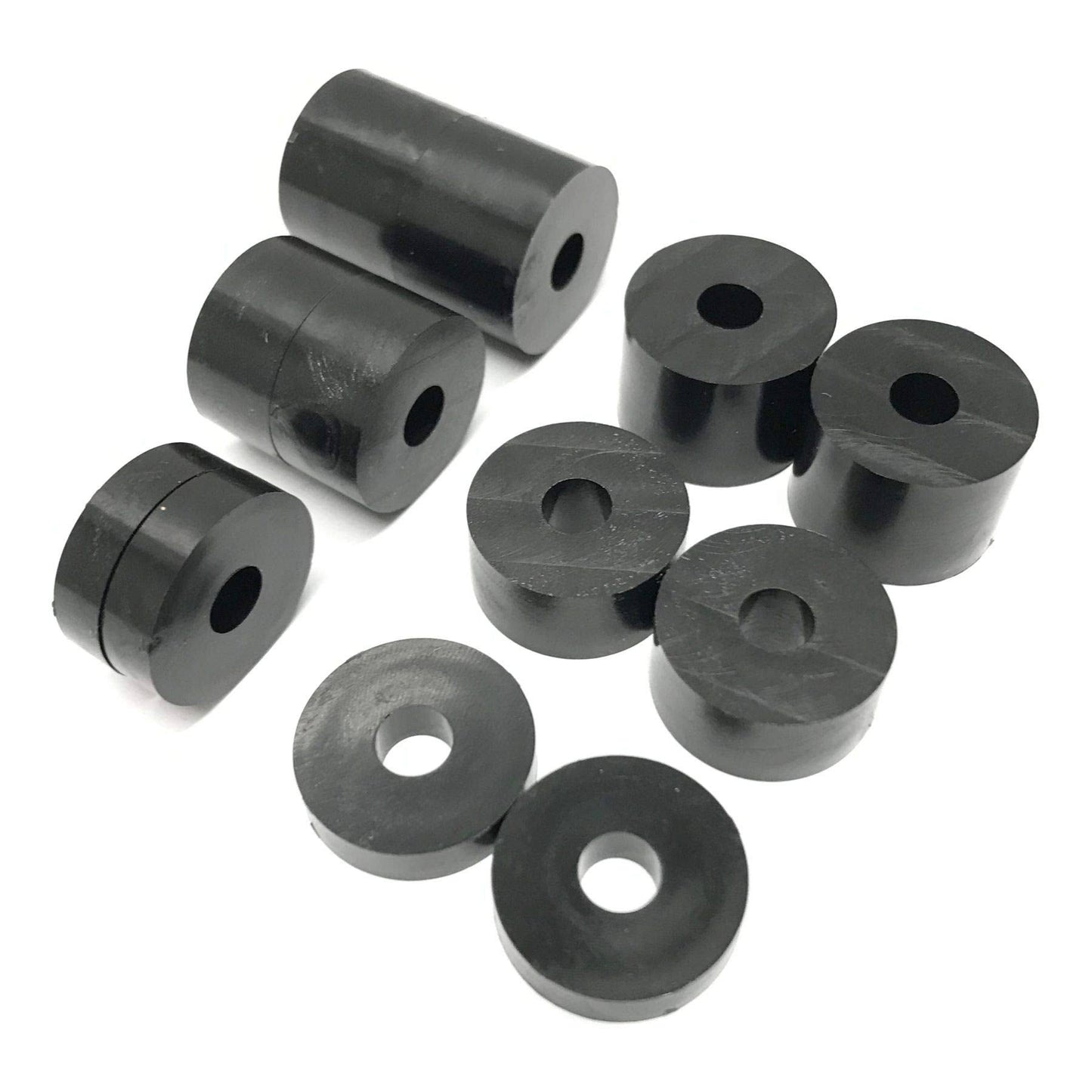 Nylon Spacers (M4) 4mm-0.16 Hole, Diameter 0.63 Depths 0.59 0.39 0.20