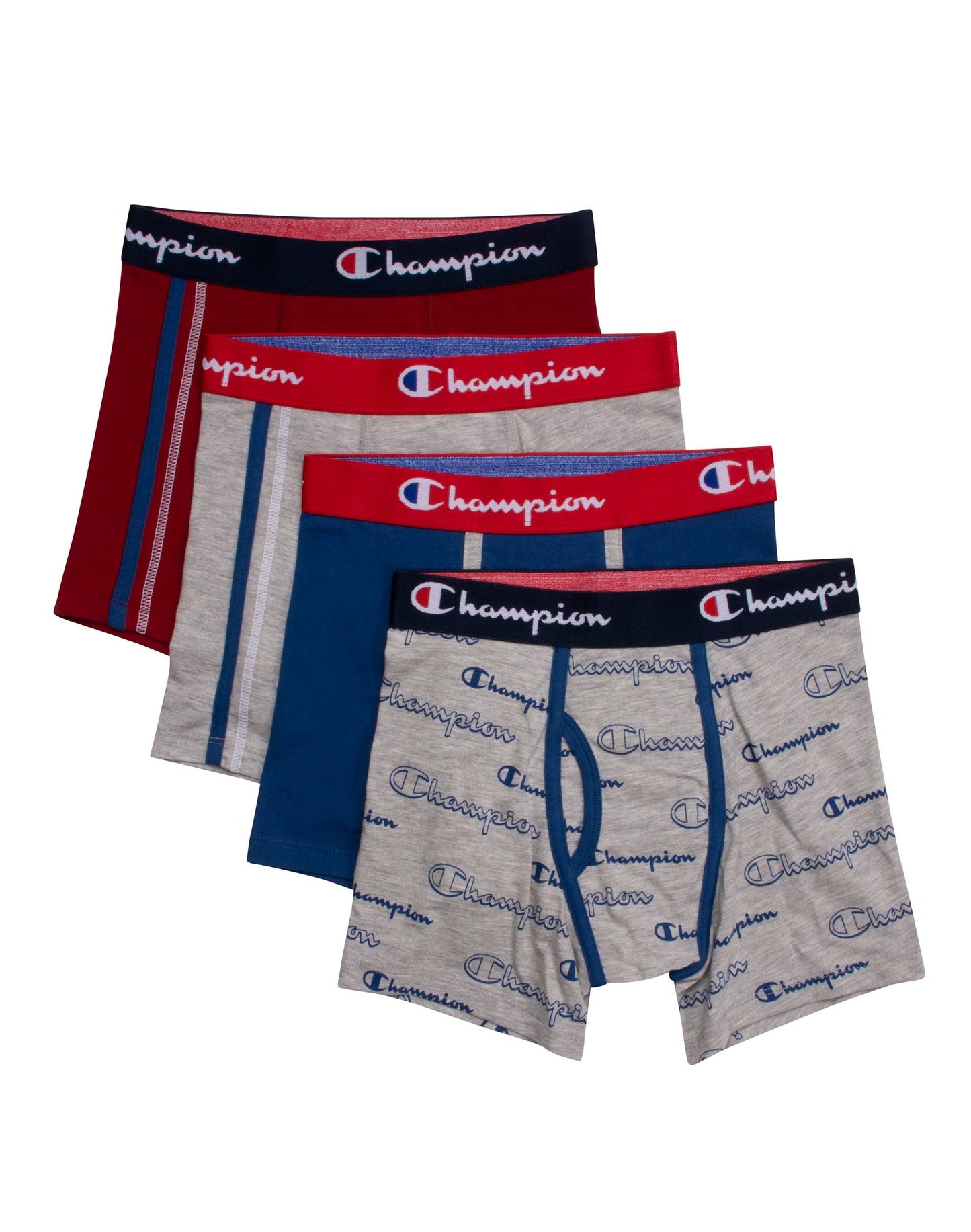 Champion Boys Cotton Stretch Boxer Briefs 4 Pack, Sizes S-xl, Boys