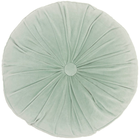 Mina Victory Sofia Sky Blue 16 in. x 16 in. Round Throw Pillow