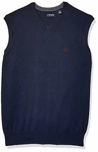 Chaps Mens Fine Gauge Sweater Vest, Medium, Cotton