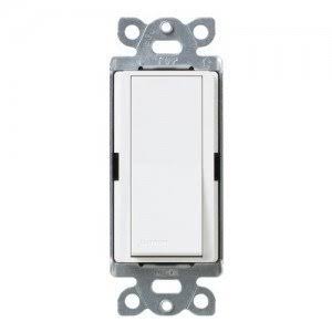 Lutron SC-1PS-SW Light Switch Satin Colors Rocker Switch Single-Pole - Satin White-2PK