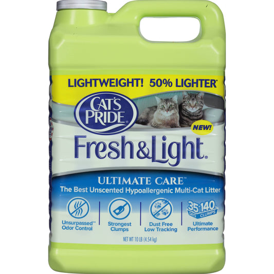 Cats Pride Fresh & Light Multi-Cat Litter, Ultimate Care - 10 lb jug