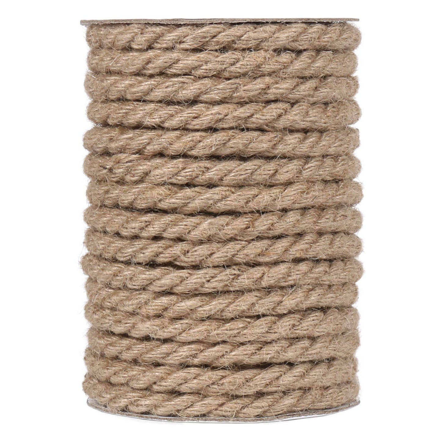 Tenn Well Braided Jute Rope, 25 Feet 11mm Thick Jute Cord for Crafting, Cat Scratching, Gardening, Bundling and Macrame Projects