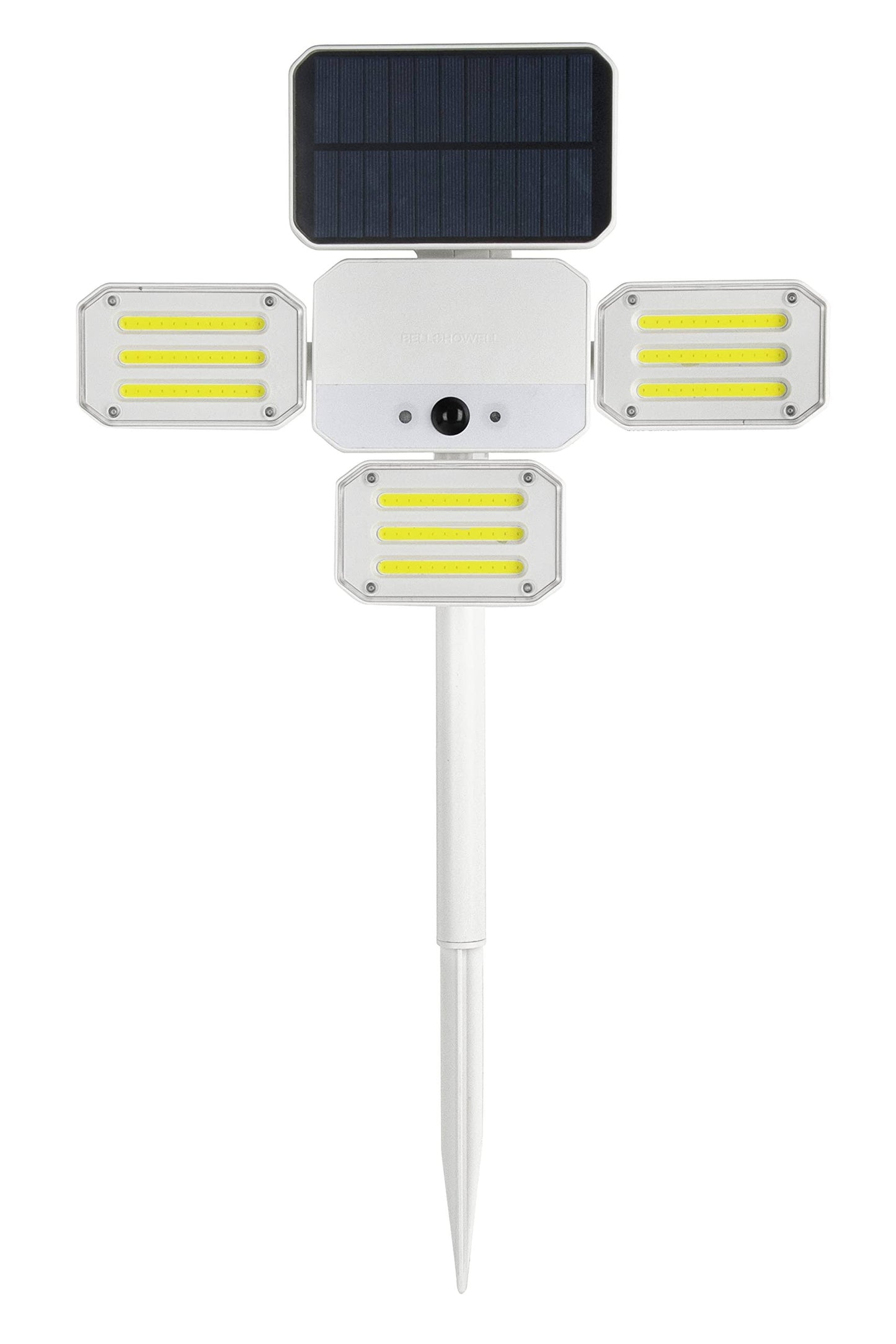 Bell & Howell Bionic Floodlight - Solar Powered & Motion Activated - White