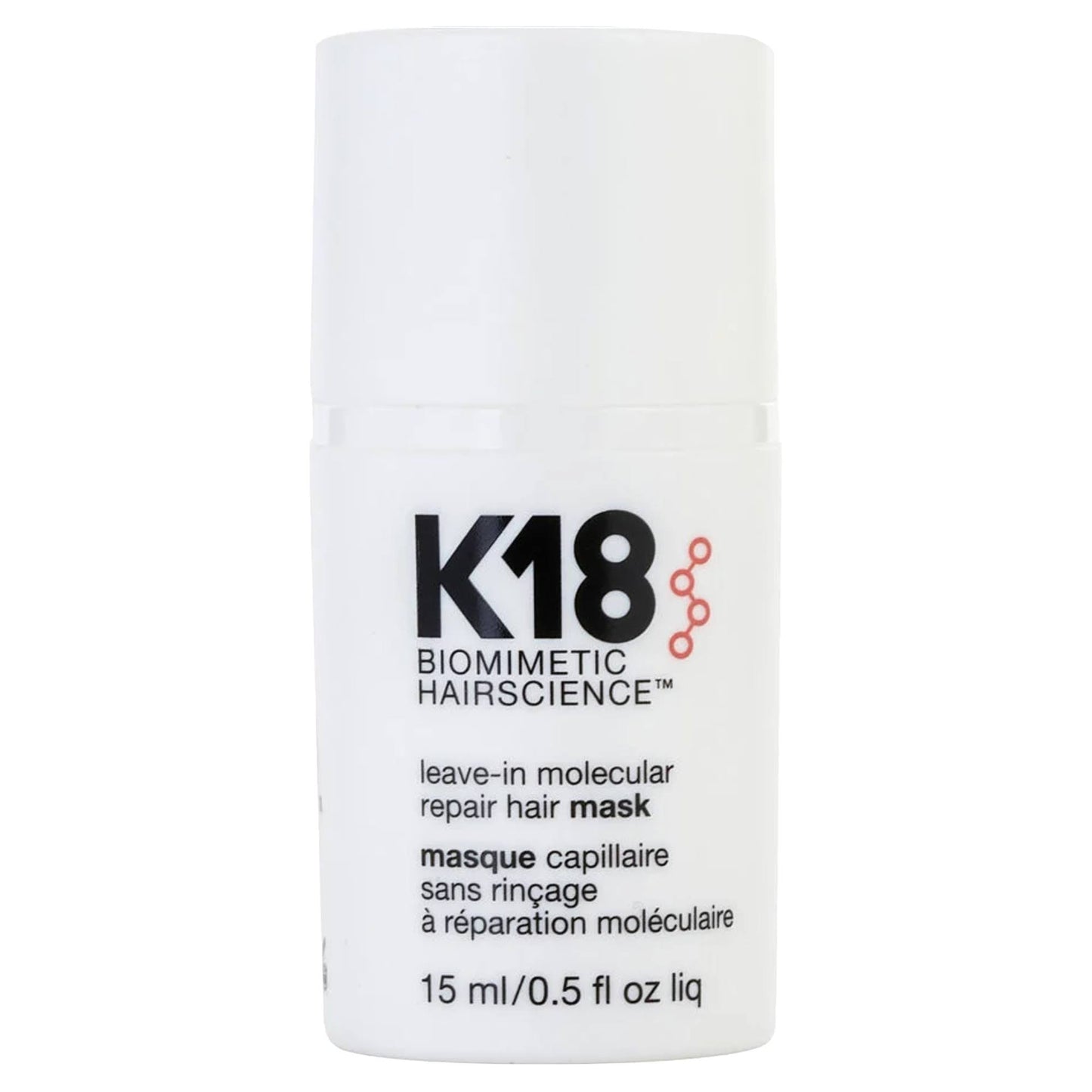 K18 Leave-In Molecular Repair Hair Mask Treatment to Repair Damaged Hair - 4 Minutes to Reverse Damage from Bleach, Color, Chemical Services, 50 ml