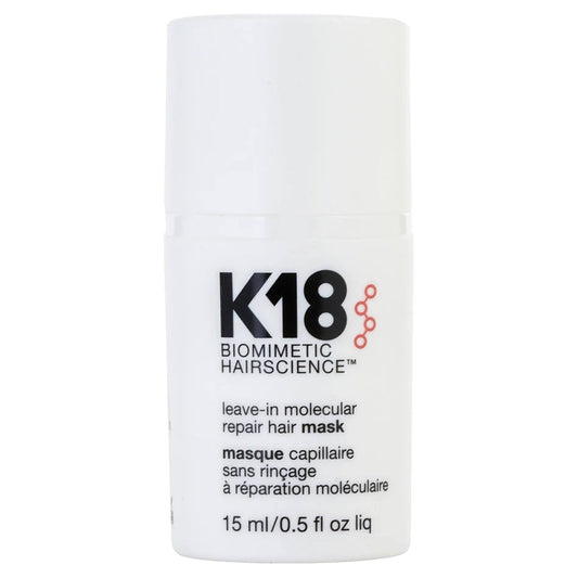 K18 Leave-In Molecular Repair Hair Mask Treatment to Repair Damaged Hair - 4 Minutes to Reverse Damage from Bleach, Color, Chemical Services, 50 ml