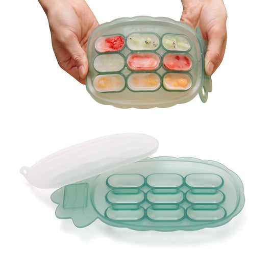 Haakaa Silicone Nibble Tray -Baby Forage Feeder Baby Food Container|Breastmilk Freezer Tray|Breastmilk Teether Pop|Ice Cube Sausage Maker Serving