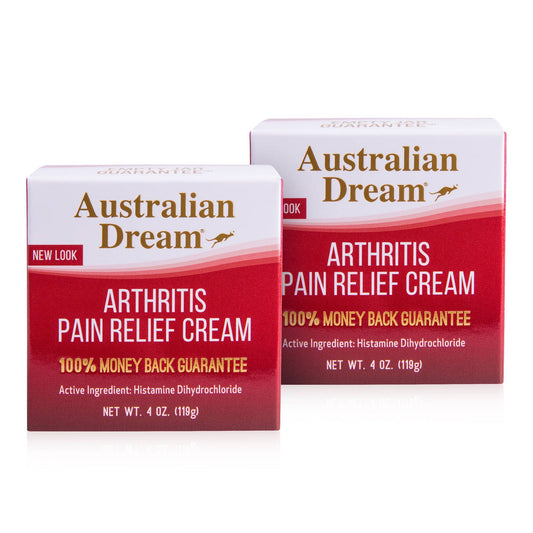 Australian Dream Arthritis Pain Relief Cream - for Muscle Aches or Back Pain - 4 oz Jars (2 Pack)