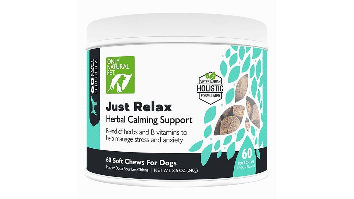 Only Natural Pet Just Relax 60 Soft Chews 8.5 oz Jar P2587726