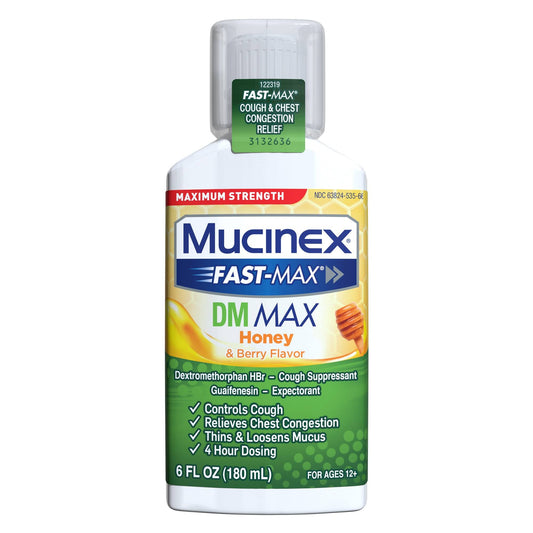 Mucinex Fast-Max DM Max, Honey & Berry Flavor - 6 fl oz