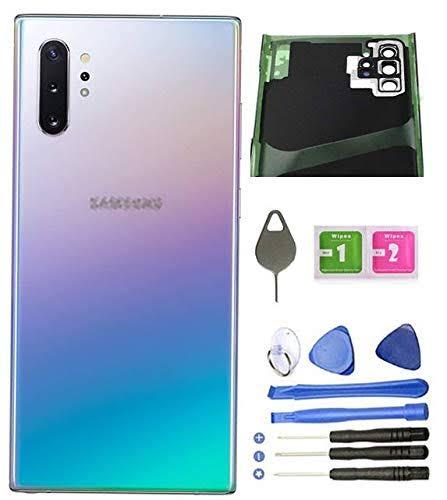 Galaxy Note 10 Plus Back Cover Glass Housing Door Replacement with Camera Lens Parts for Samsung Galaxy Note10+ Note10 Plus 5G +Tools (Aura Glow)