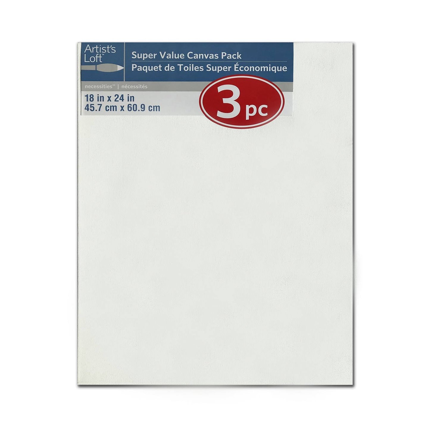 Artists Loft 18 x 24 Necessities White Super Value Canvas - 3 ct