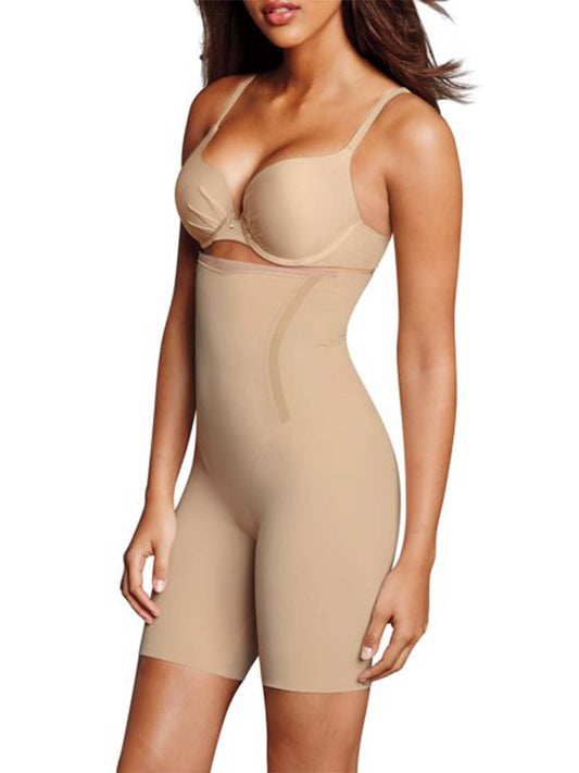 Maidenform Flexees Womens Cool Comfort Firm Control High Waist Thigh Slimmer Fp5001, Size: Medium, Beige