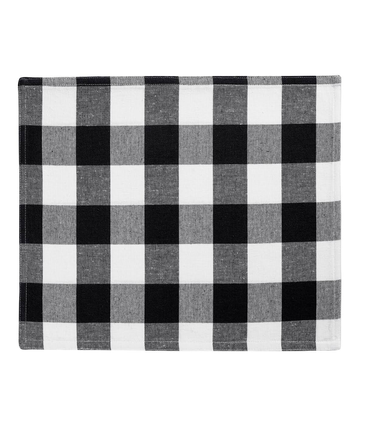 Elrene Black/White Farmhouse Living Buffalo Check Placemats, Set of 4