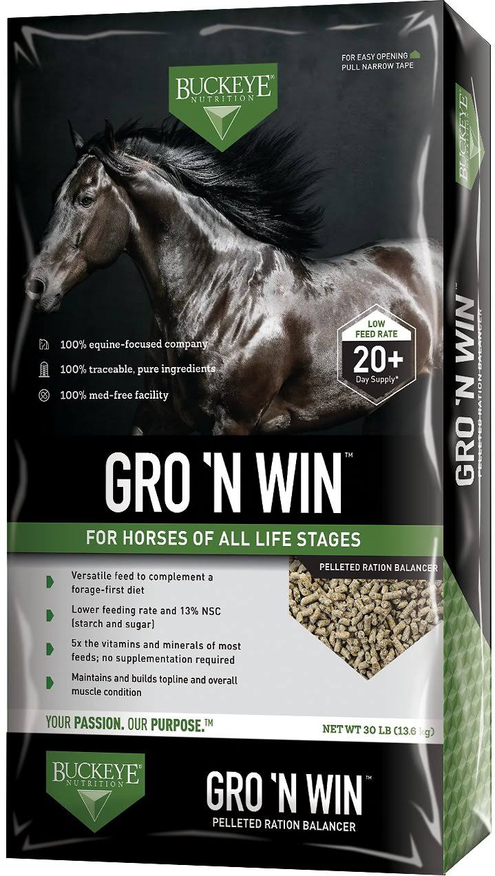 Buckeye Nutrition Gro n Win Horse Feed, 30-lb Bag