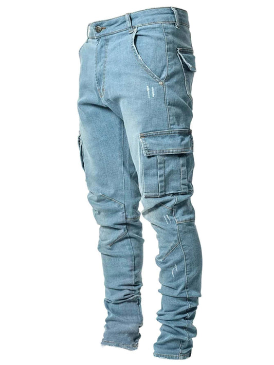 Guys Cotton Pocket Stacked Jeans