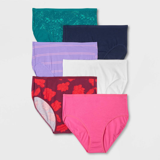 Womens 6pc Briefs - Auden Multi M