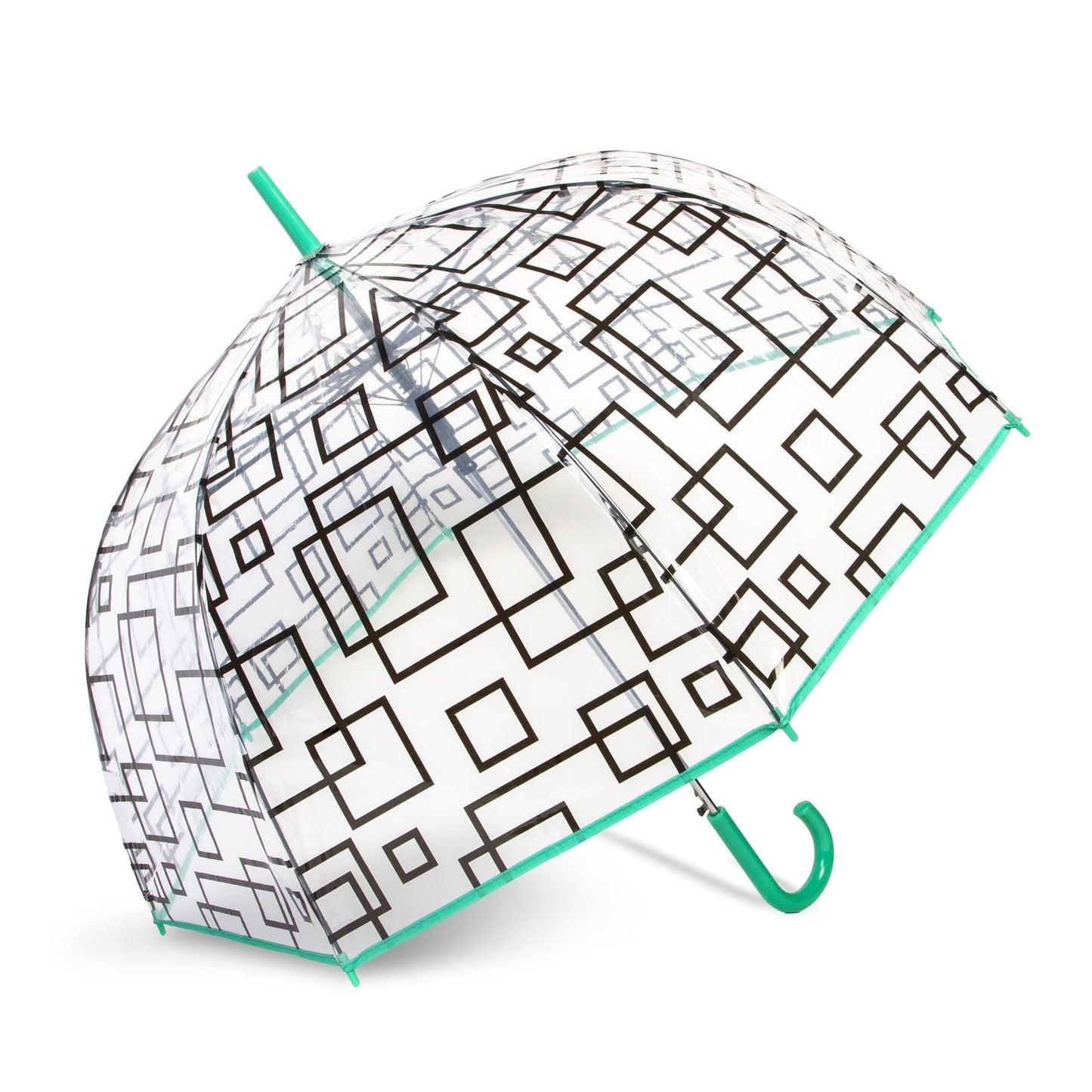 ShedRain Bubble Stick Umbrella - Auto Open, Silver Dots